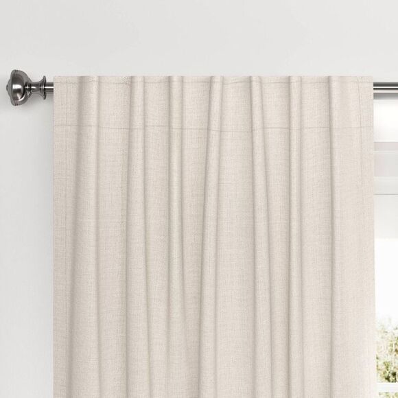 Open Box - Threshold - 1pc 50"x84" Blackout Velvet Window Curtain Panel C Cream - Picture 1 of 4